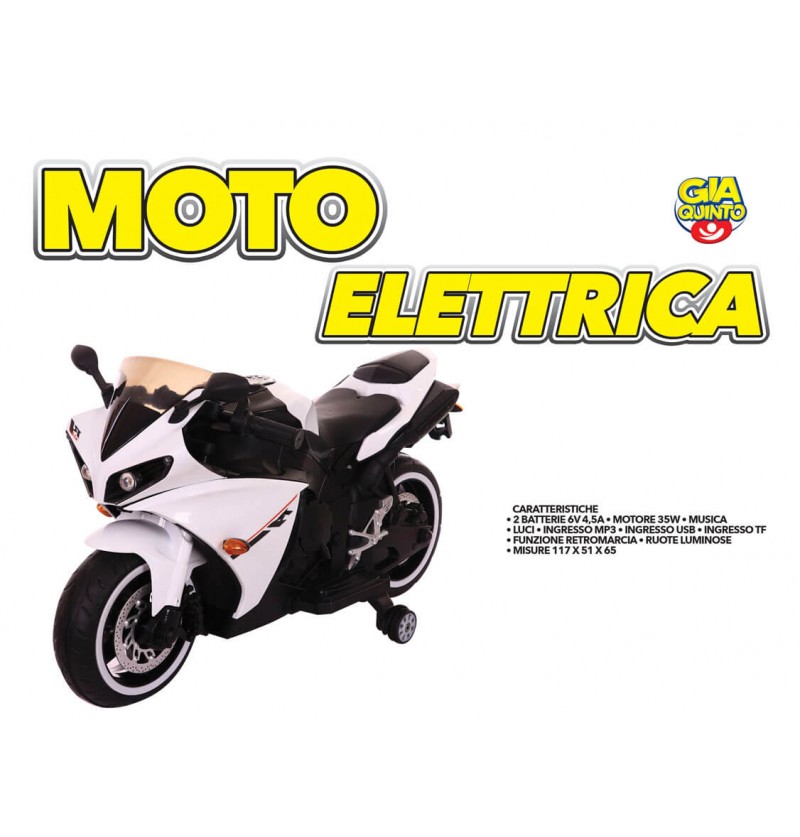 Moto Elettrica Bianca 12 Volt