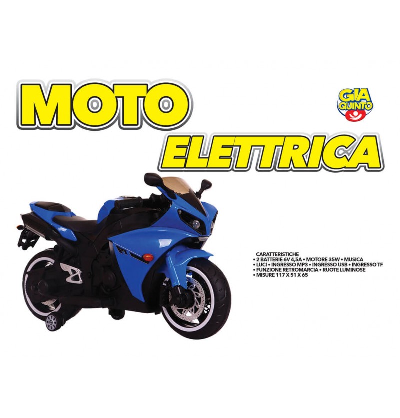 Moto Elettrica Blu 12 Volt