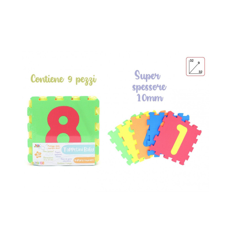 Zero3 tappetini 9pz numeri...