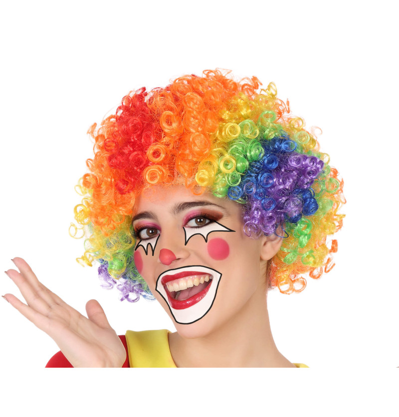 Parrucca Clown Multicolore