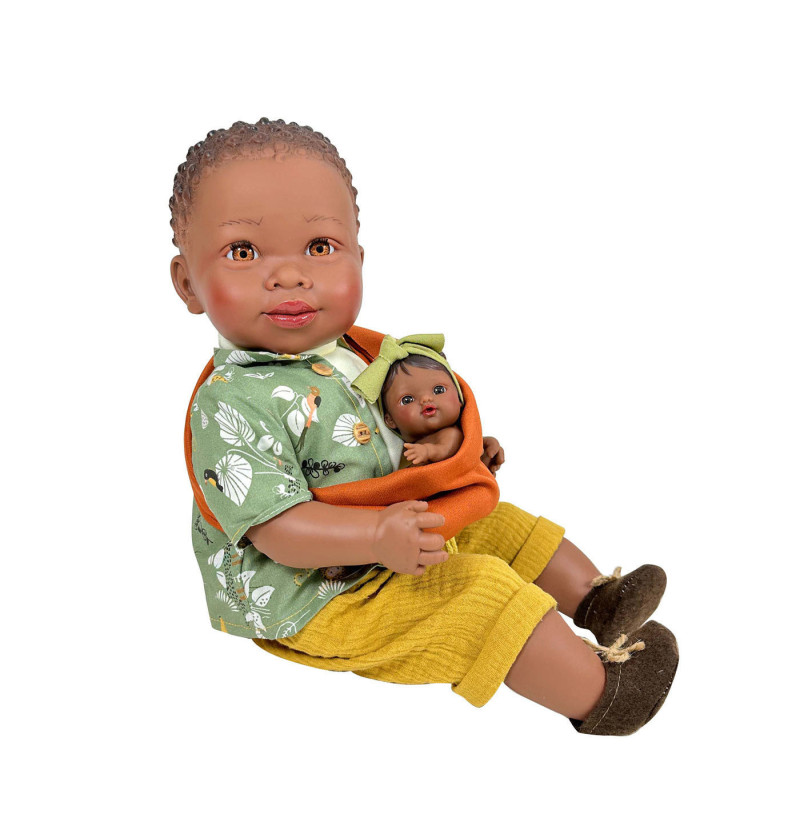 Bambola Amir con bebè 45cm