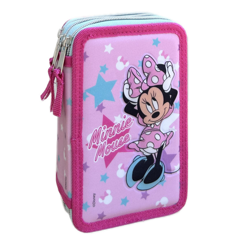 Astuccio 3 zip Minnie