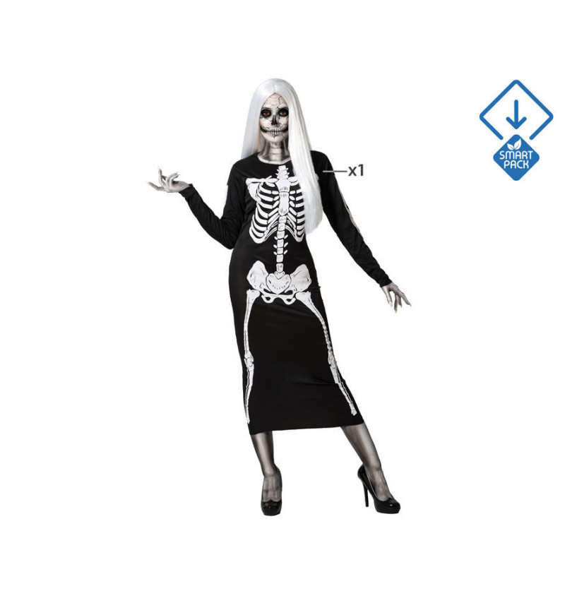 Costume scheletro donna ML
