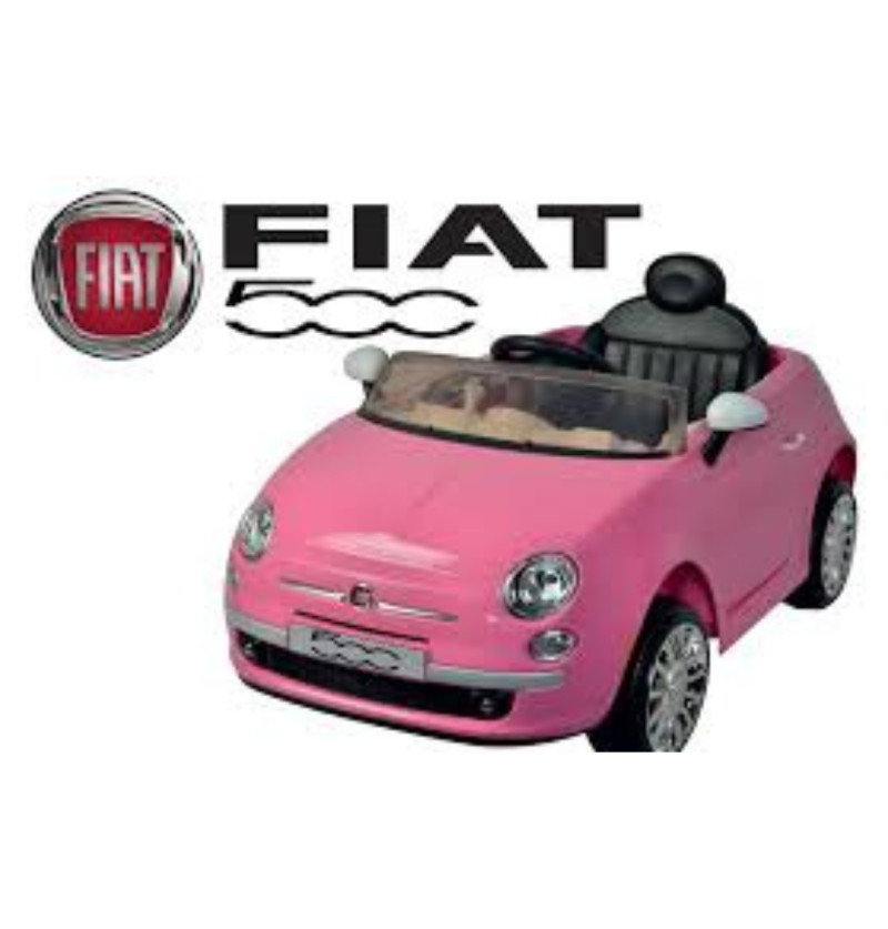 Fiat 500 Rosa 12 Volt