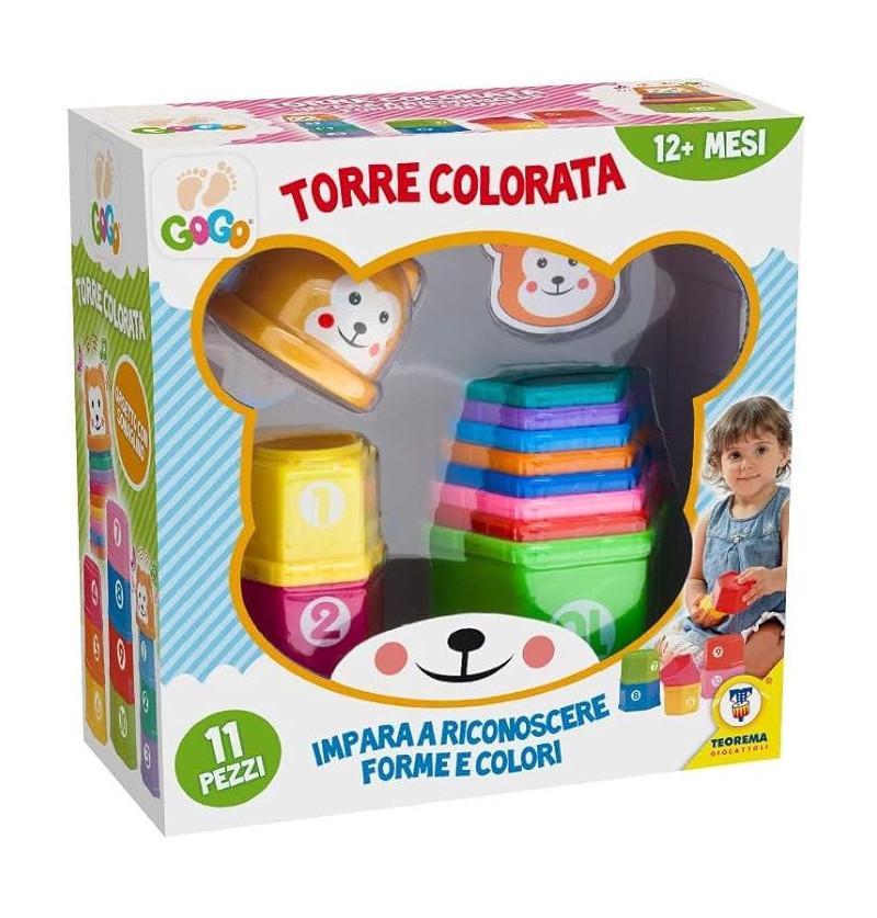 Torre colorata numeri con...