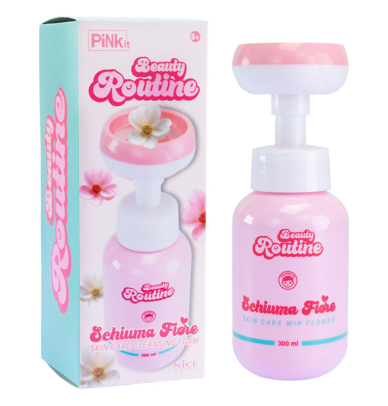 Beauty routine schiuma fiore