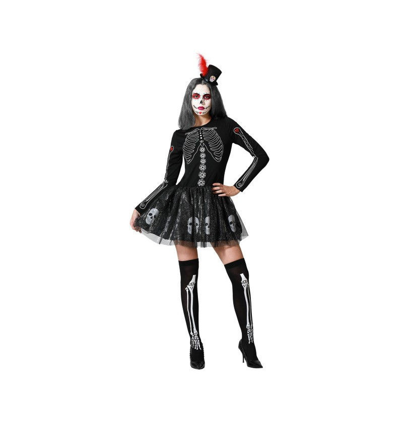 Costume scheletro luccichio...