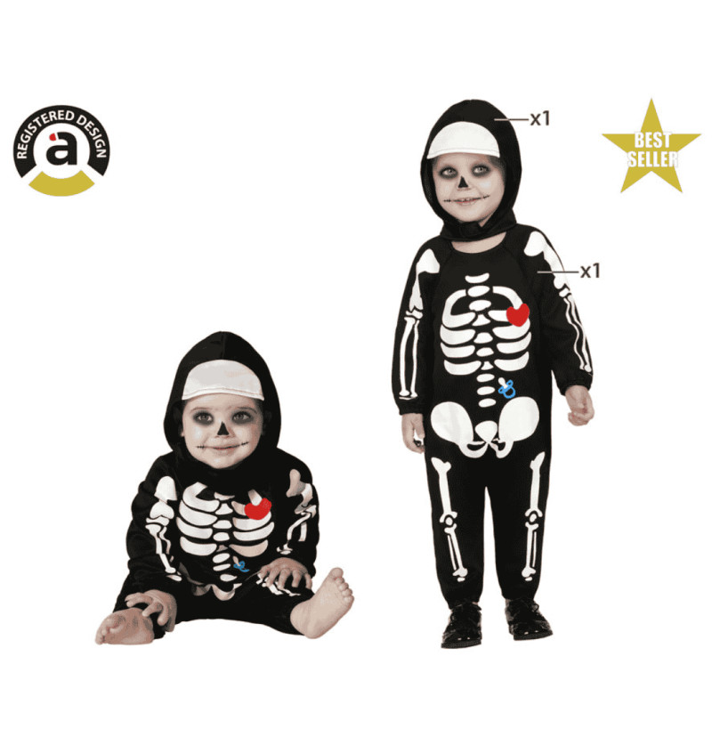 Costume Scheletro 6-12 mesi