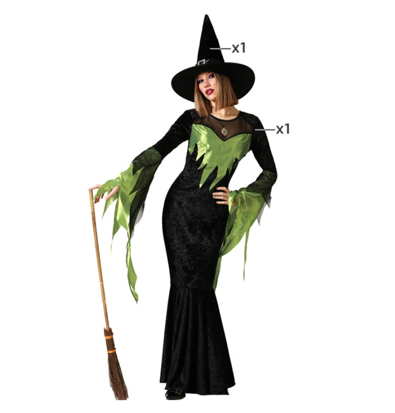 Costume Strega Verde XL Con...