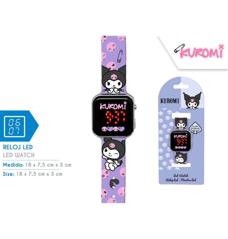 Kuromi orologio led
