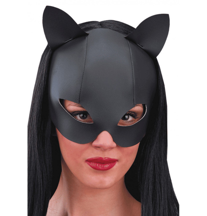 Maschera gatto nero in tessuto