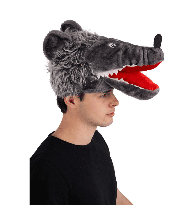 Cappello lupo in tessuto