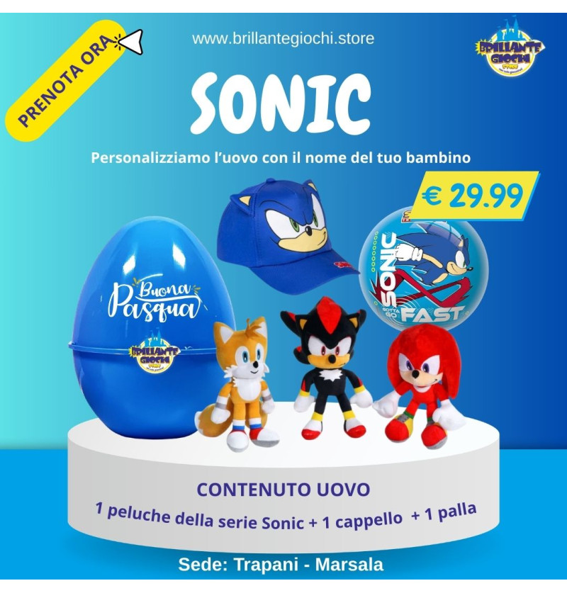Sonic Uovo Peronalizzato