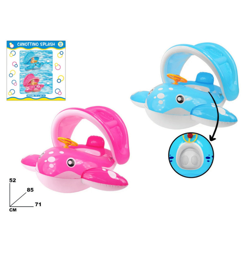 Canottino splash con capottina