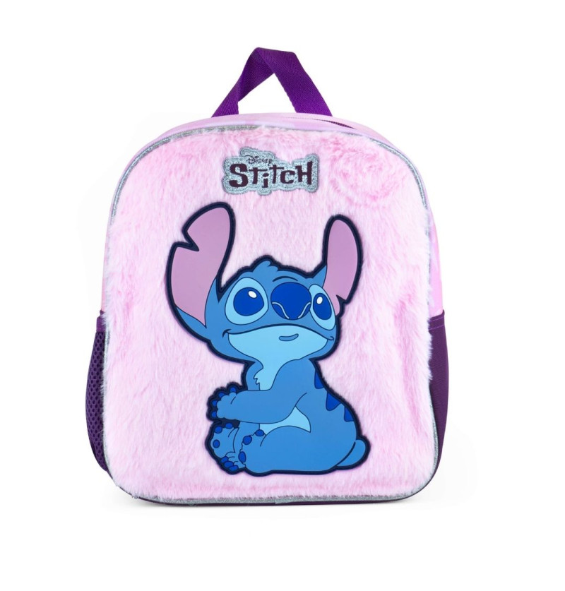 Zaino Asilo Stitch Peloso Rosa