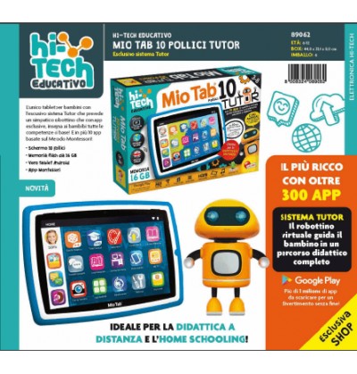 LISCIANI GIOCHI - Tablet per bambini MIOTAB 10 TUT-Blu
